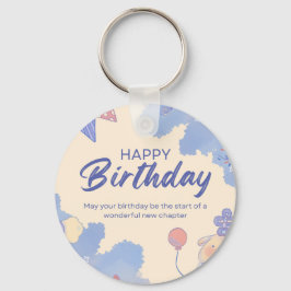 antiek cultuur Happy Birthday Sleutelhanger