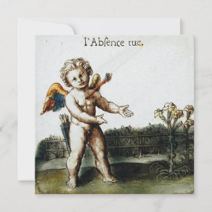 Antiek Cupido Love Missing You Otto Van Veen Feestdagenkaart