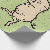 Antiek Dansende Varkens: grillige  Piggy Jig Cadeaupapier (Hoek)