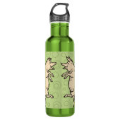 Antiek Dansende Varkens: grillige  Piggy Jig Waterfles (Voorkant)