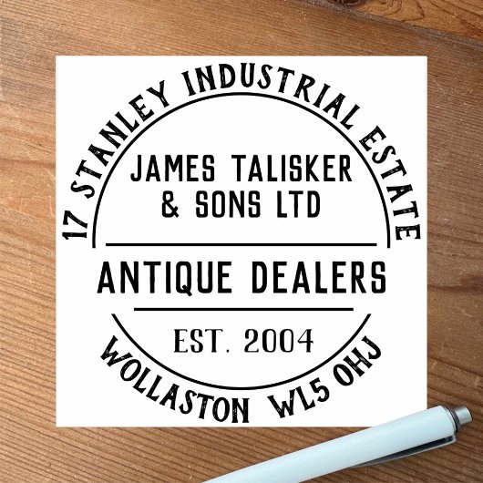 Antiek Dealers Rubber Stamp Rubberstempel
