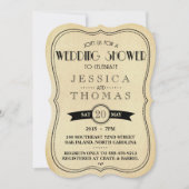 Antiek Deco Couple's Wedding Shower Kaart (Voorkant)