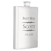 Antiek deco gepersonaliseerd heupfles (Rechts)