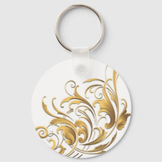 Antiek decoratieve bloemen sleutelhanger