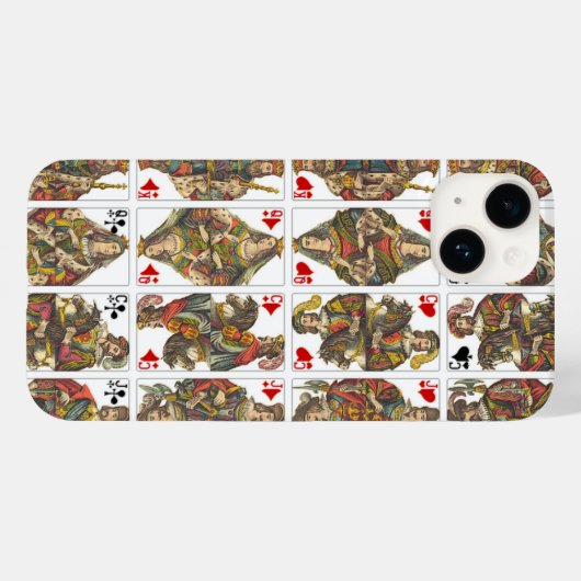 Antiek dek van kaarten Case-Mate iPhone case (Achterkant (horizontaal))