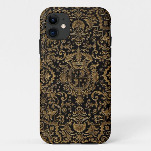 Antiek dekblad van het Frans lederboek Case-Mate iPhone Case (Achterkant)