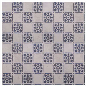 Antiek Delfts Tegel Blauw: Classic Dutch Art Patte Stof