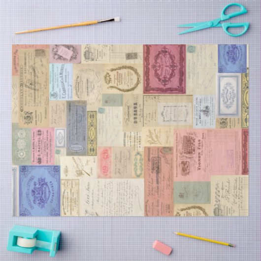 Antiek documentpapier Ephemera Tissuepapier (Craft)
