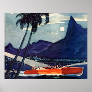  Antiek Dodge Motor Boat Lycoming Zee Poster