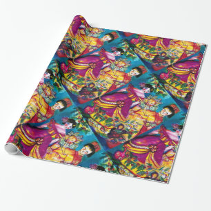 Antiek DOLLAR EN CHRISTMAS-ORNAMENS Cadeaupapier