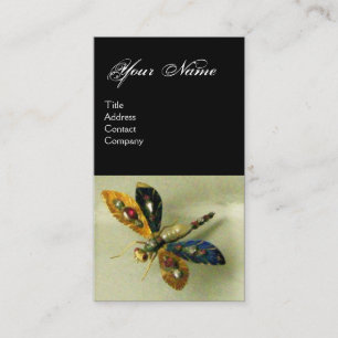ANTIEK DRAGONFLY JEWEL MONOGRAM, zwart wit Visitekaartje