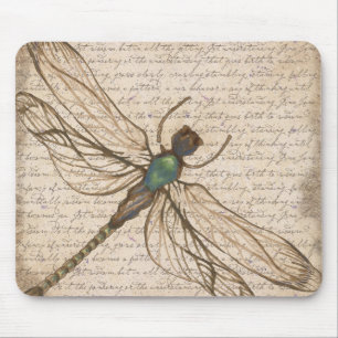Antiek  dragonfly Mousepad Muismat