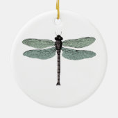 Antiek dragonfly Typografische Keramisch Ornament (Achterkant)