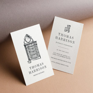 Antiek Dresser meubilair Visitekaartje