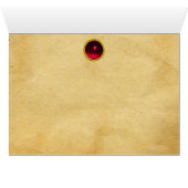 ANTIEK DRUIVENVINEYARDE WIJN MET RODE WAXZEGEL (Binenzijde Horizontaal (Onderkant))