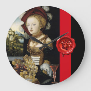 ANTIEK DRUIVENWIJNBELASTINGPARTIJ WAX SEAL GROTE KLOK