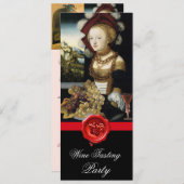 ANTIEK DRUIVENWIJNBELASTINGPARTIJ WAX SEAL KAART (Voorkant / Achterkant)