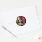 ANTIEK DRUIVENWIJNBELASTINGPARTIJ WAX SEAL RONDE STICKER (Envelop)