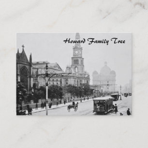 Antiek druk George St Sydney Australia c1898 Visitekaartje