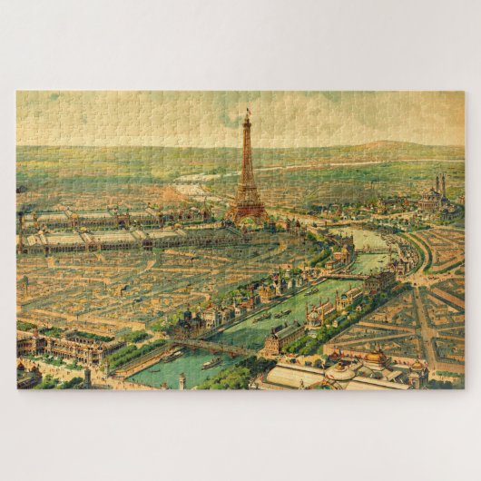  Antiek druk Parijs Legpuzzel (Horizontaal)