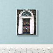 Antiek Dublin-deur, Merrion Square Canvas Afdruk (Insitu (Houten vloer))