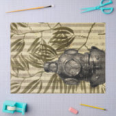 Antiek duikhelm en zeewierontkoppeling tissuepapier (Craft)