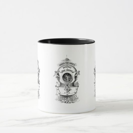 Antiek duikhelm nautisch boek mok (Midden)