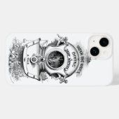 Antiek duikhelm nautische zwart-wit Case-Mate iPhone case (Achterkant (horizontaal))