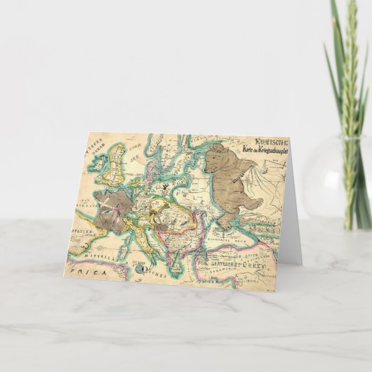 Antiek Duitse kaart van Europa (Voorkant)