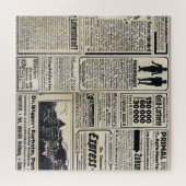 Antiek Duitse krantenadvertenties 1917 Legpuzzel (Horizontaal)