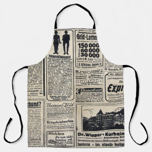 Antiek Duitse krantenadvertenties 1917 Schort
