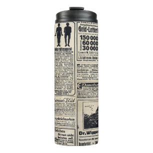 Antiek Duitse krantenadvertenties 1917 Thermosbeker