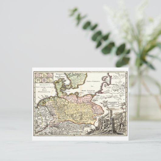 Antiek-Duitsland - oude duitse kaart (Staand voorkant)