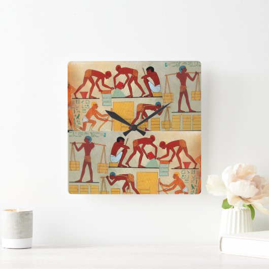 ANTIEK EGYPTE ARCHITECTURALE BOUW VIERKANTE KLOK (Huis)