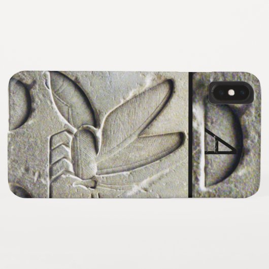 ANTIEK EGYPTIAN HONEY BEEKEEPER MONOGRAM Case-Mate iPhone CASE (Achterkant (horizontaal))