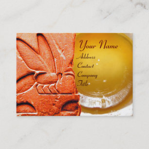 ANTIEK EGYPTIAN HONEY BEEKEEPER WAX SEAL VISITEKAARTJE