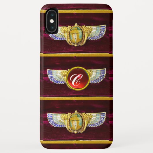 ANTIEK EGYPTIAN WINGED SCARAB/CORNUCOPIA JEWEL Case-Mate iPhone CASE (Achterkant)