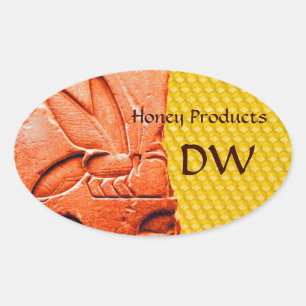 ANTIEK EGYPTISCHE HONIES ZIJN BEEKEEPER LEVERINGEN OVALE STICKER