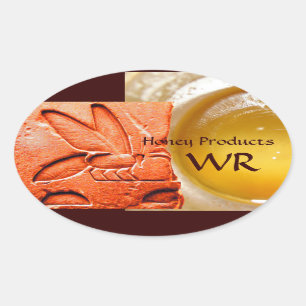 ANTIEK EGYPTISCHE HONIES ZIJN BEEKEEPER LEVERINGEN OVALE STICKER