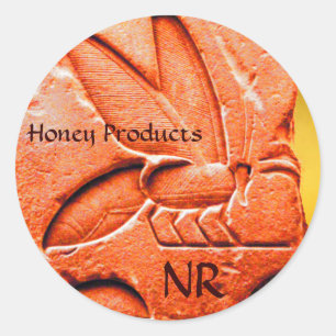 ANTIEK EGYPTISCHE HONIES ZIJN BEEKEEPER LEVERINGEN RONDE STICKER