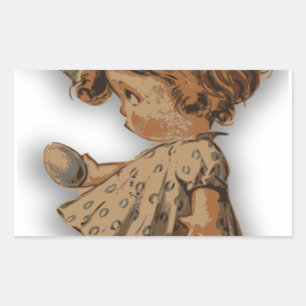 antiek eitje rechthoekige sticker