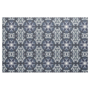 Antiek Elegant Dutch Delfts Blue Floral Pattern Stof