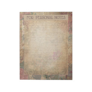 antiek elegant floraal abstract ephemera notitieblok