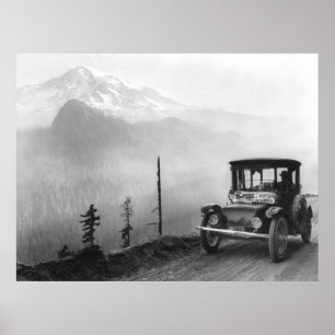 Antiek elektrische auto, 1919 poster