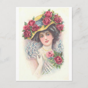 Antiek en  vrouwen die in de mond kunnen worden ge briefkaart