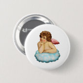 antiek engel cherub ronde button 5,7 cm (Voorkant /achterkant)