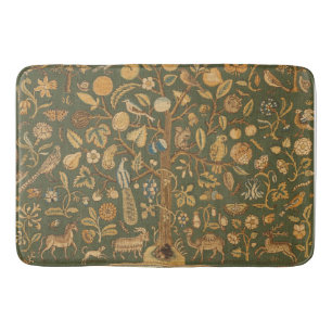 Antiek Engels Naaldkantwerk Boom des Levens & Eenh Badmat