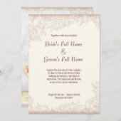 Antiek Engels Roos - Uitnodiging tot weddenschap m (Voorkant / Achterkant)