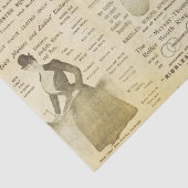 Antiek  Ephemera Lady Equestrian Ads Tissuepapier (Detail)