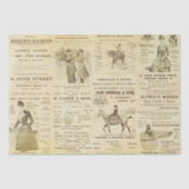 Antiek  Ephemera Lady Equestrian Ads Tissuepapier (Voorkant)